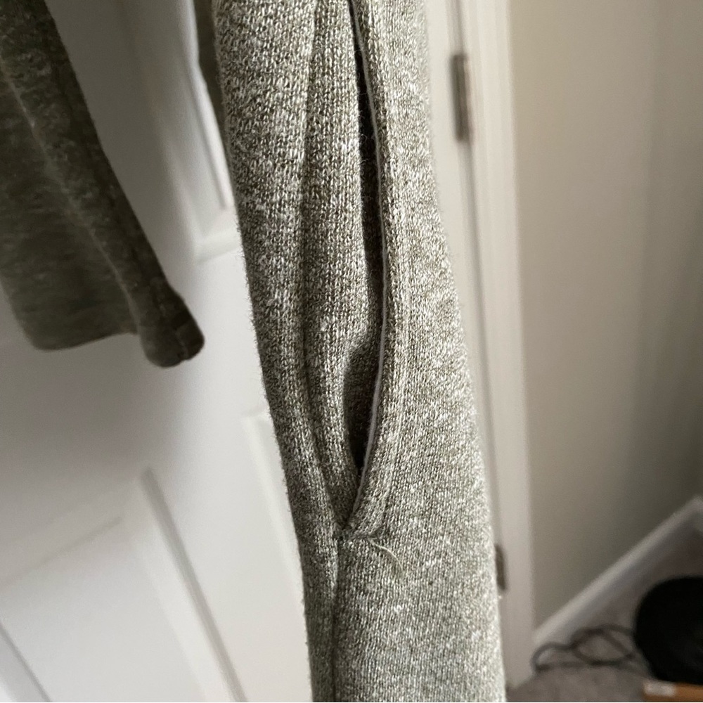 Max Studio London Pullover Hoodie Dress Women Medium Sage Green Cottage Core - Picture 6 of 6